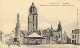 (44 - Loire Atlantique) Batz sur Mer - Ruines de notre-Dame du Murier et église Saint-Guénolé