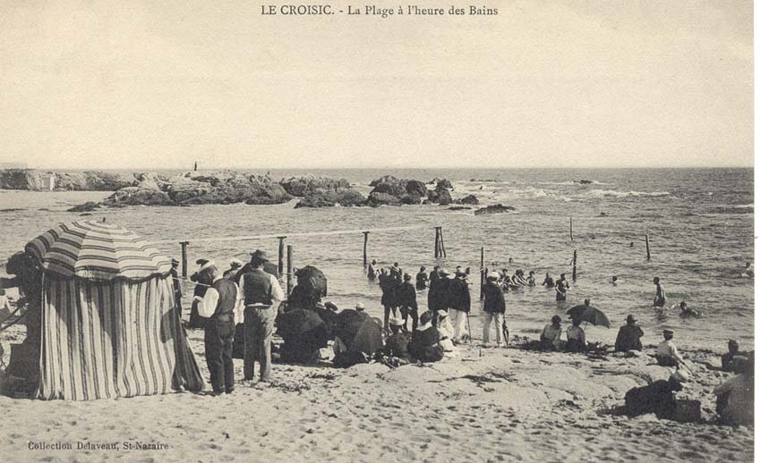 (44 - Loire Atlantique) Le Croisic - La plage à l'heure des bains
