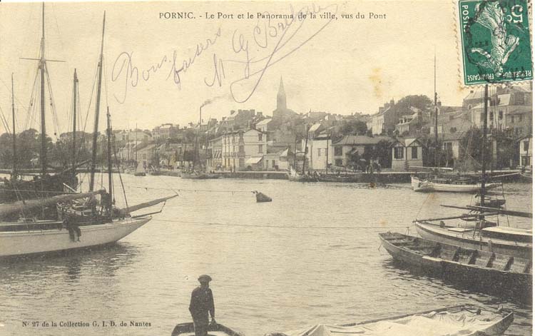 (44 - Loire Atlantique) Pornic - Le port et le Panorama de la Ville, vus du Pont