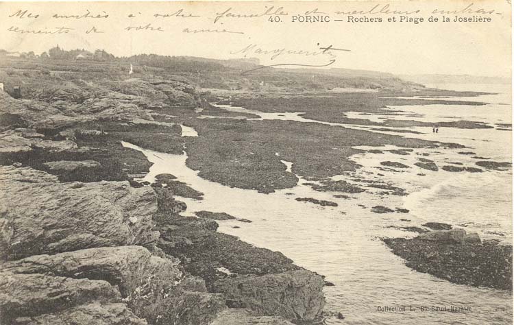 (44 - Loire Atlantique) Pornic - Rochers et Plage de la Josselière