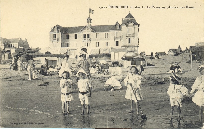 (44 - Loire Atlantique) Pornichet - La plage de l'Hôtel des bains