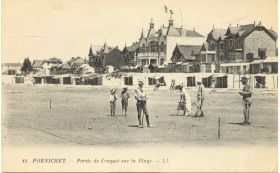 (44 - Loire Atlantique) Pornichet - Partie de croquet sur la plage